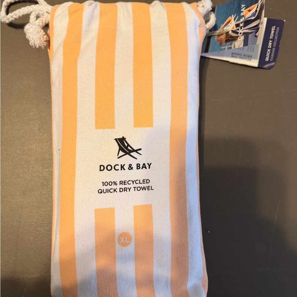 Dock & Bay Quick Dry Towel - Peach and White XL